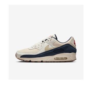 Nike Air Max 90 Men’s Sneakers in Cream, Navy & Tan